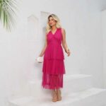 Vestido clara longuete liso slim