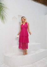 Vestido clara longuete liso slim